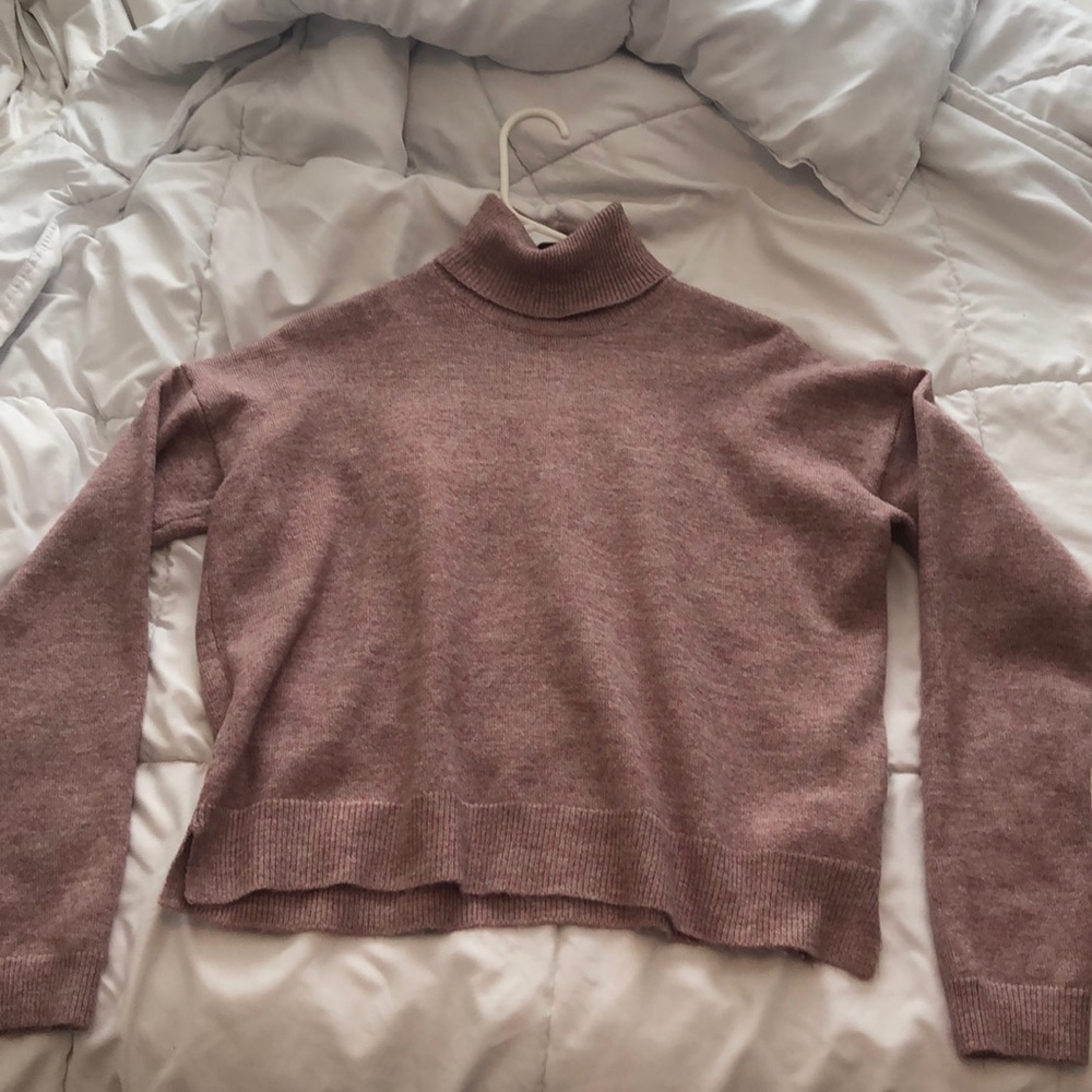 Pink long sleeve turtle neck